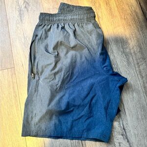 Blue Grey Legend athletic dry fit shorts with zipper pockets